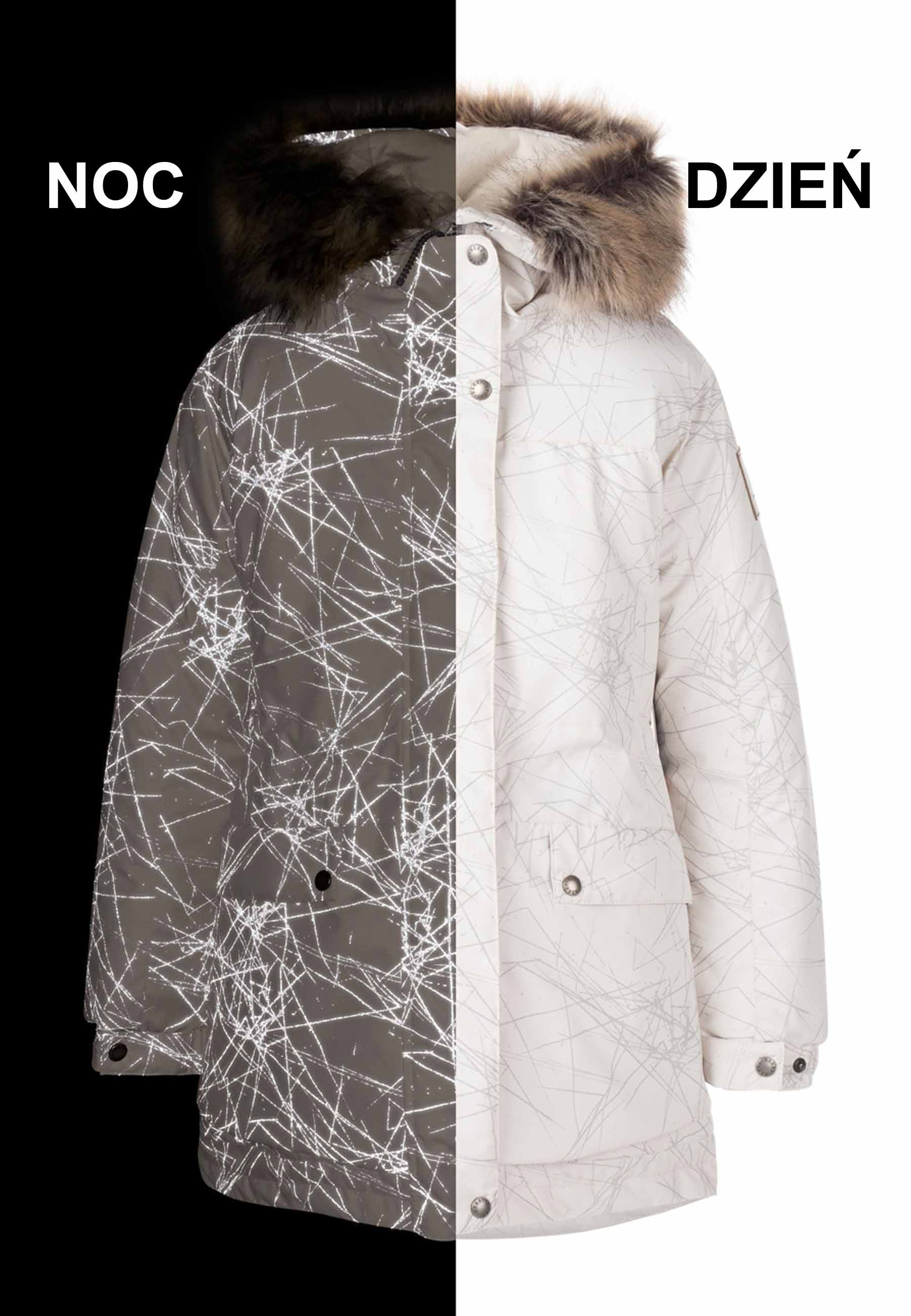 Kurtka/Parka zimowa PEARL w kolorze białym Lenne