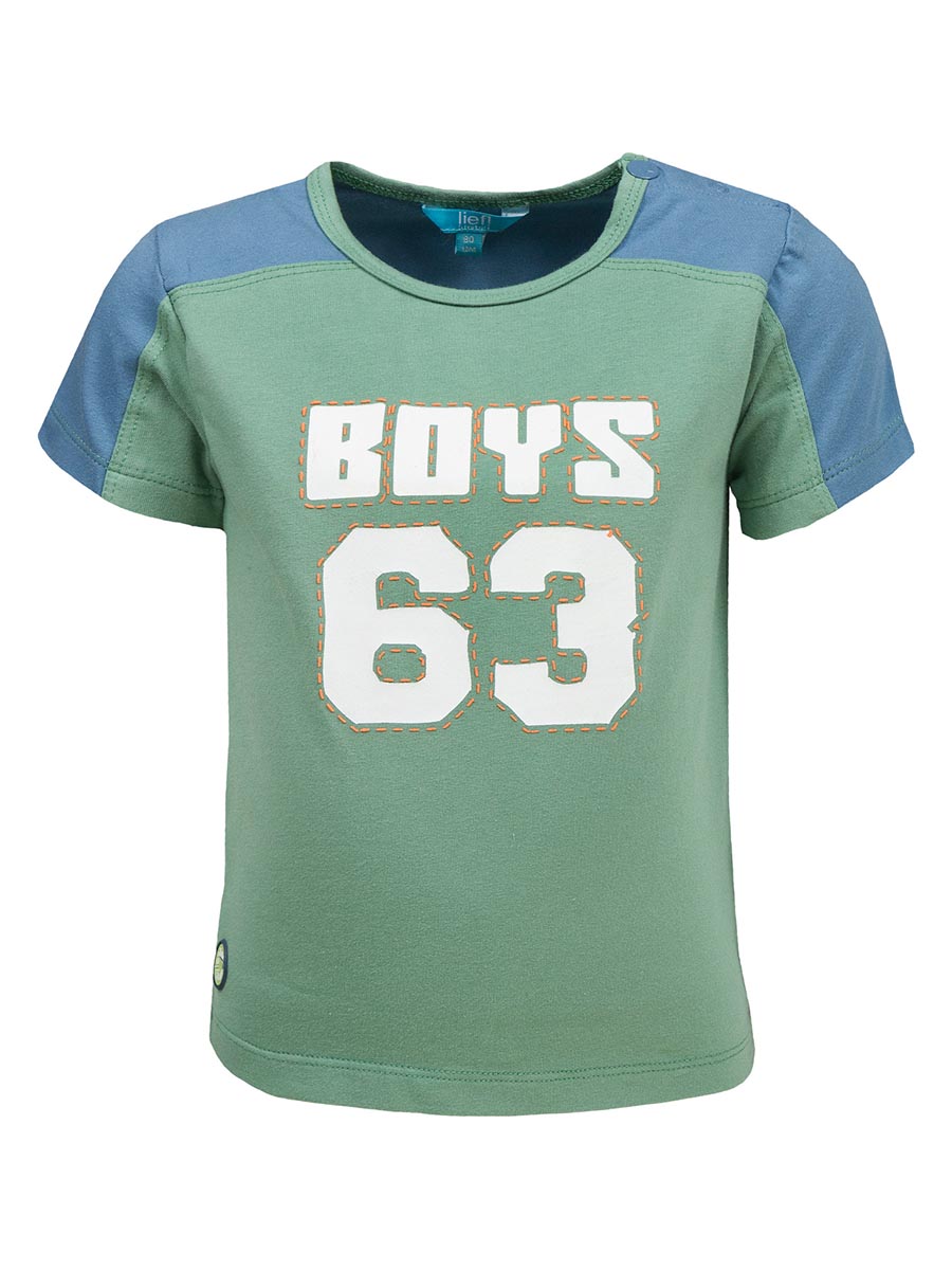 T-shirt chłopięcy, zielony, Boys 63, Lief