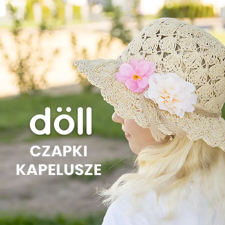 Dziewczynka w słomkowym kapeluszu Doll, idealny wybór na letnie dni. Odkryj kolekcję czapek dla dzieci