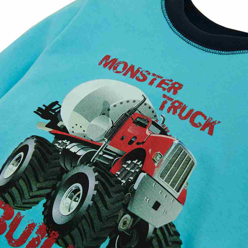 Chłopięca niebiesko-granatowa piżama Monster Truck Tup Tup