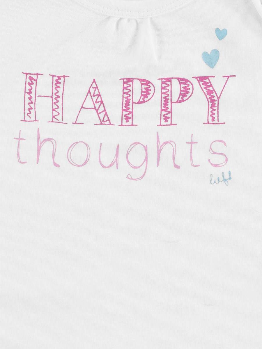 T-shirt dziewczęcy, biały, Happy thoughts, Lief