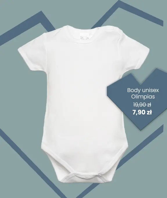 Białe body niemowlęce z krótkim rękawem w super cenie 7,90 zł - Sklep internetowy z odzieżą dla dzieci i niemowląt