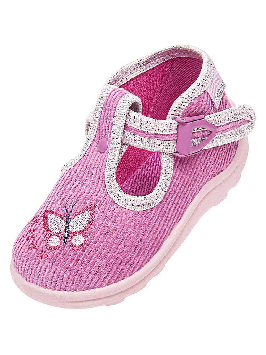 Dziewczęce buty z nadrukiem motylka różowe