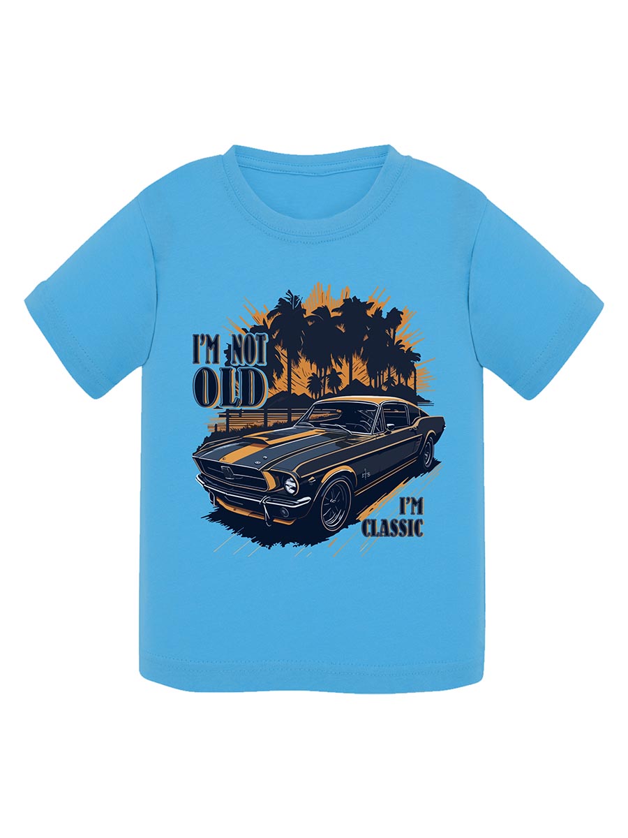 T-shirt chłopięcy z nadrukiem auta niebieski Tup Tup