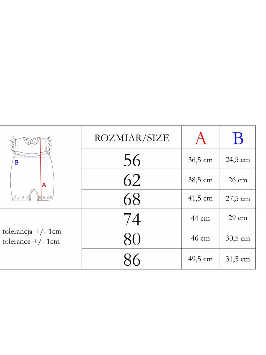 Dziewczęcy Rampers Muślin, Nicol