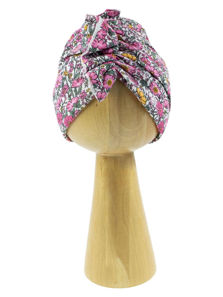 Czapka turban w piękną kolorową łąkę Nicol