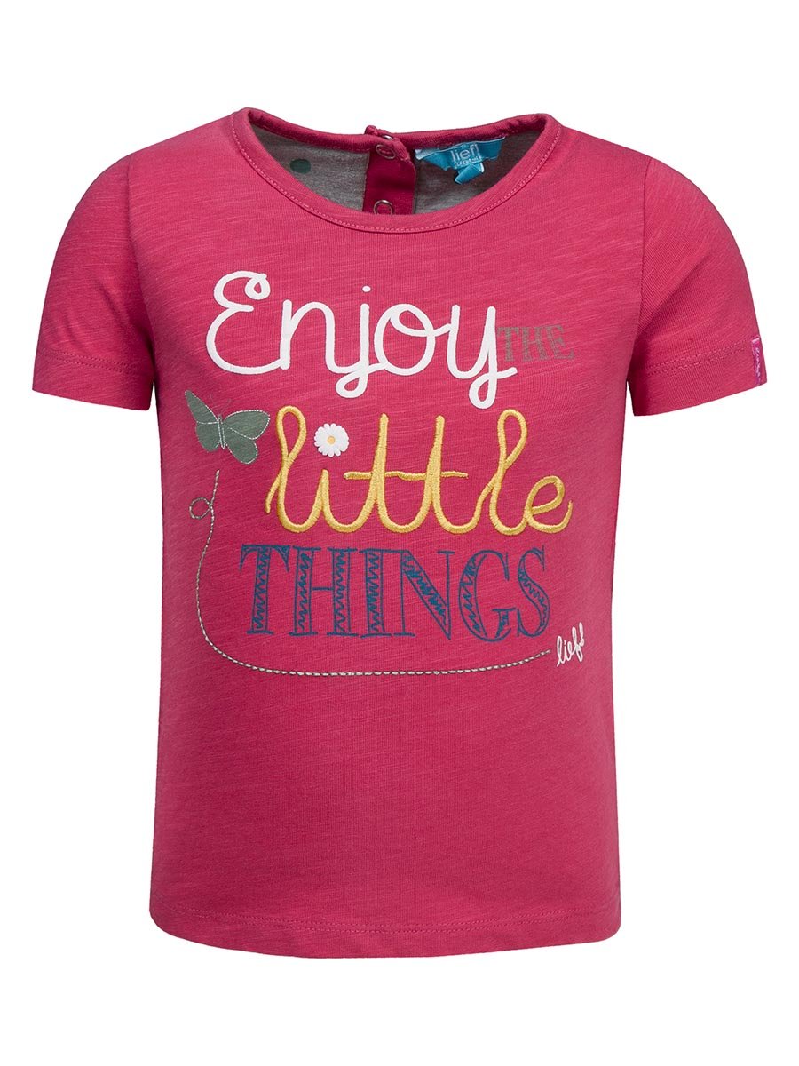 T-shirt dziewczęcy, różowy, Enjoy little things, Lief