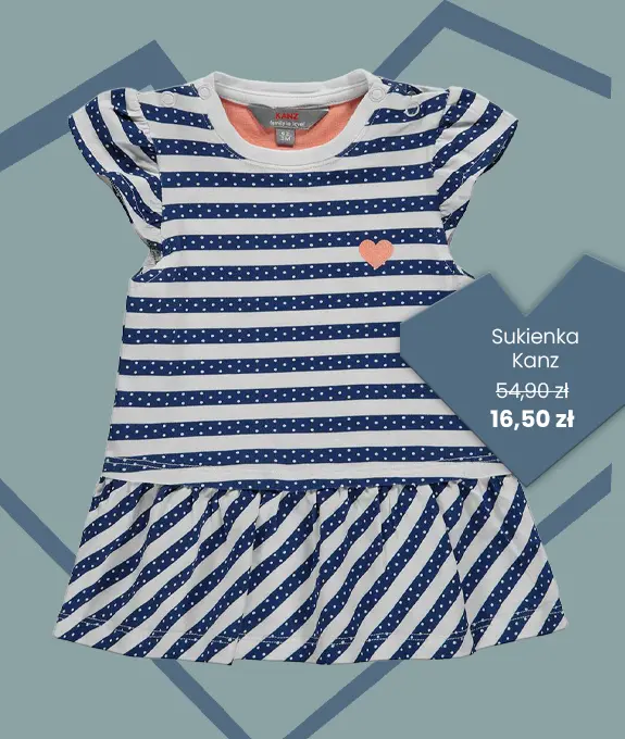 Super cena: sukienka z krótkim rękawem marki Kanz tylko 16,50 zł - Sklep online z odzieżą dla dzieci