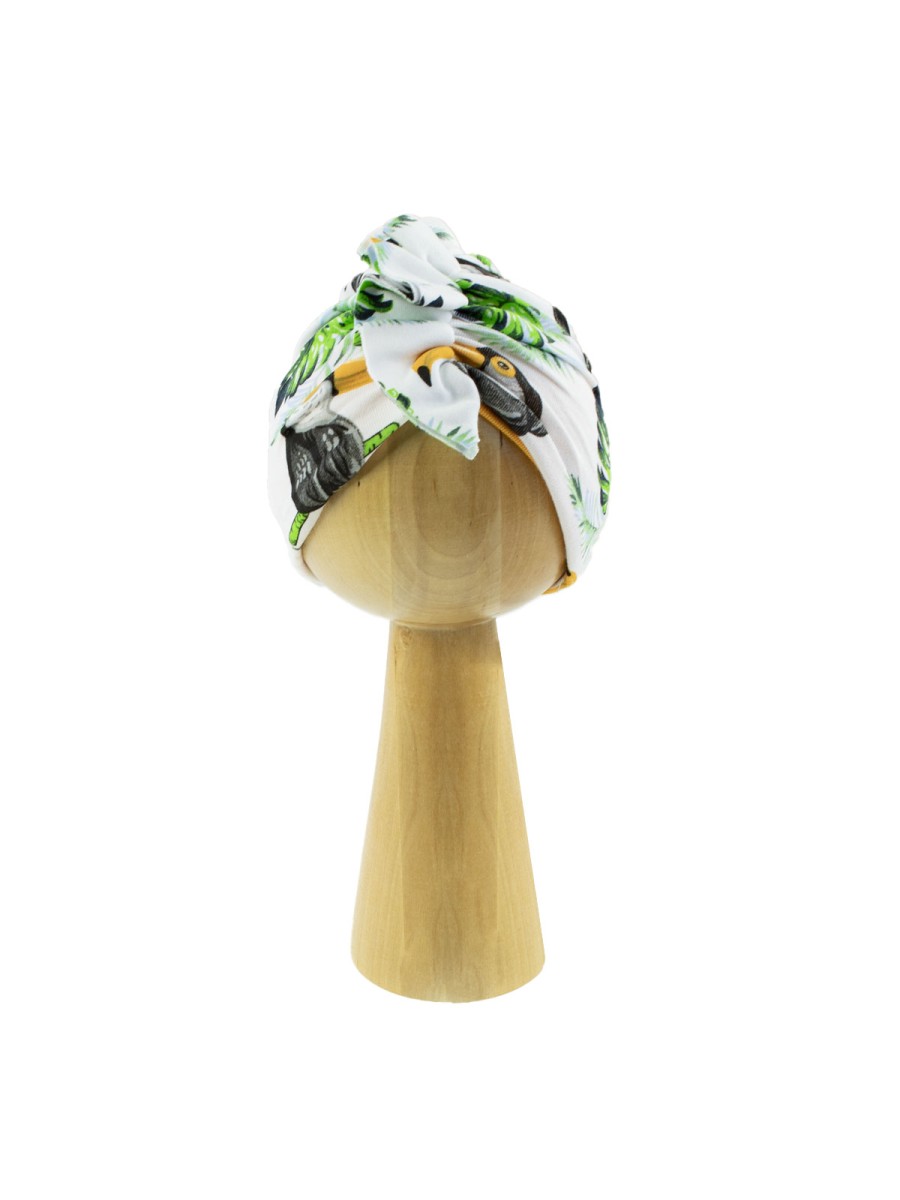 Czapka turban dla dziewczynki tropikalne wzory Nicol