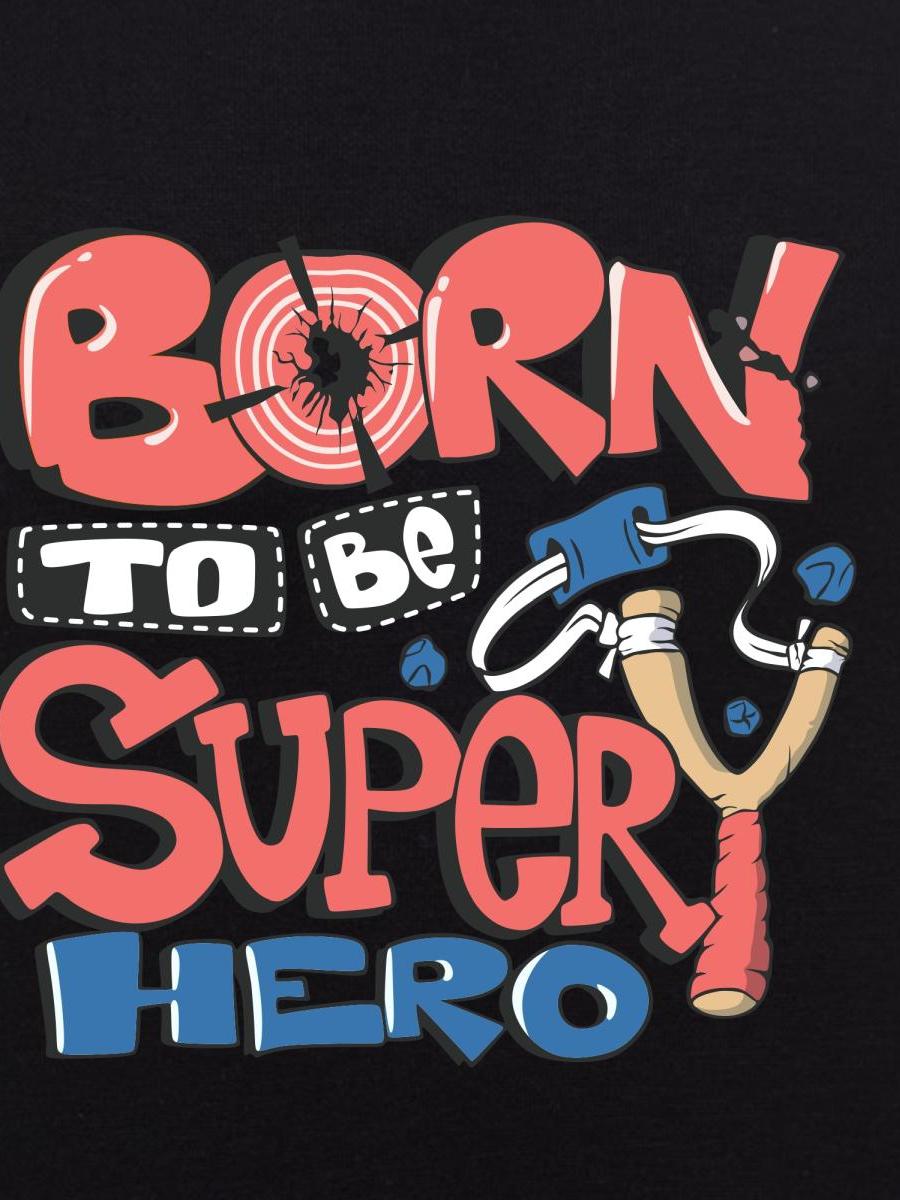 Chłopięca bluza z kapturem Born to be superhero czarna Tup Tup